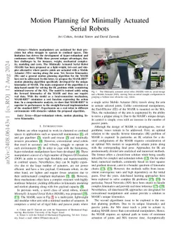 Motion Planning for Minimally Actuated Serial Robots
