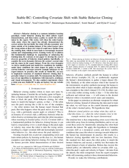 Stable-BC: Controlling Covariate Shift with Stable Behavior Cloning