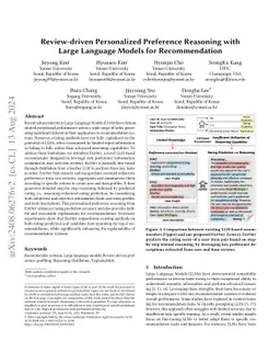 Review-driven Personalized Preference Reasoning with Large Language Models for Recommendation