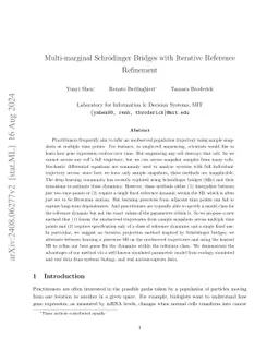 Multi-marginal Schrödinger Bridges with Iterative Reference Refinement