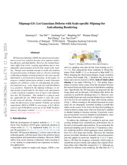 Mipmap-GS: Let Gaussians Deform with Scale-specific Mipmap for
  Anti-aliasing Rendering