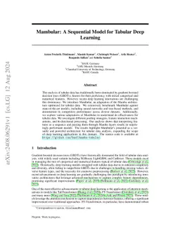 Mambular: A Sequential Model for Tabular Deep Learning