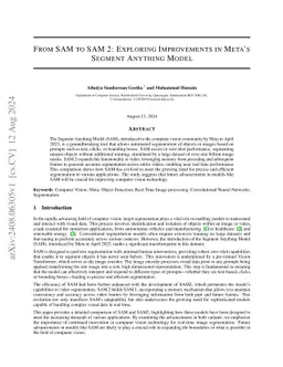 From SAM to SAM 2: Exploring Improvements in Meta's Segment Anything
  Model