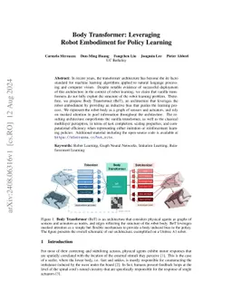 Body Transformer: Leveraging Robot Embodiment for Policy Learning