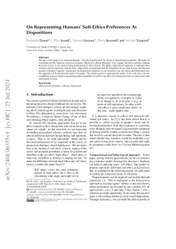 On Representing Humans' Soft-Ethics Preferences As Dispositions