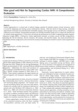 How good nnU-Net for Segmenting Cardiac MRI: A Comprehensive Evaluation