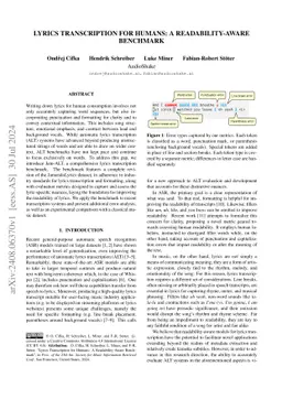 Lyrics Transcription for Humans: A Readability-Aware Benchmark
