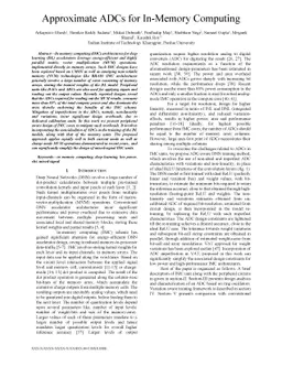 Approximate ADCs for In-Memory Computing