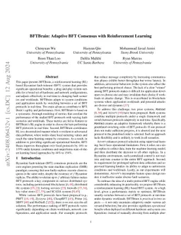 BFTBrain: Adaptive BFT Consensus with Reinforcement Learning