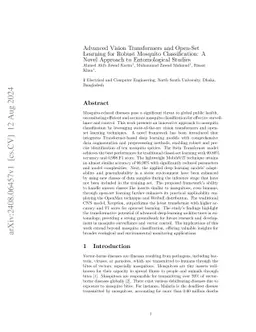 Advanced Vision Transformers and Open-Set Learning for Robust Mosquito
  Classification: A Novel Approach to Entomological Studies