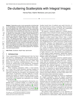 De-cluttering Scatterplots with Integral Images
