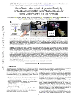 HaptoFloater: Visuo-Haptic Augmented Reality by Embedding Imperceptible
  Color Vibration Signals for Tactile Display Control in a Mid-Air Image