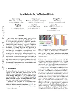 Social Debiasing for Fair Multi-modal LLMs