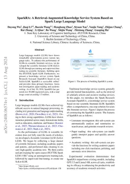 SparkRA: A Retrieval-Augmented Knowledge Service System Based on Spark
  Large Language Model