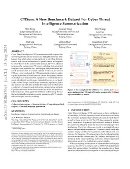 CTISum: A New Benchmark Dataset For Cyber Threat Intelligence Summarization