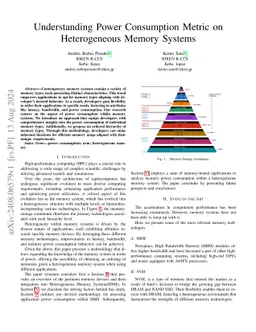 Understanding Power Consumption Metric on Heterogeneous Memory Systems