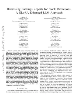 Harnessing Earnings Reports for Stock Predictions: A QLoRA-Enhanced LLM
  Approach