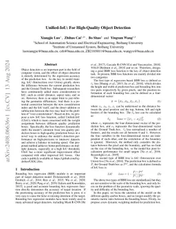 Unified-IoU: For High-Quality Object Detection