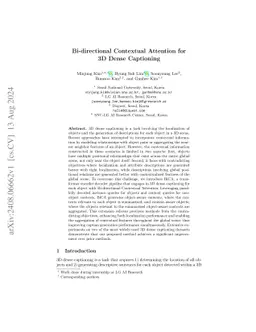 Bi-directional Contextual Attention for 3D Dense Captioning