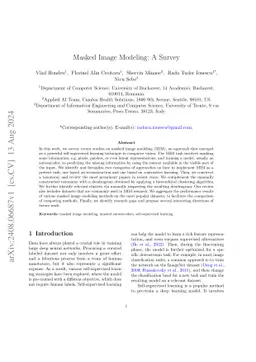 Masked Image Modeling: A Survey