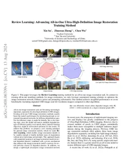 Review Learning: Advancing All-in-One Ultra-High-Definition Image
  Restoration Training Method