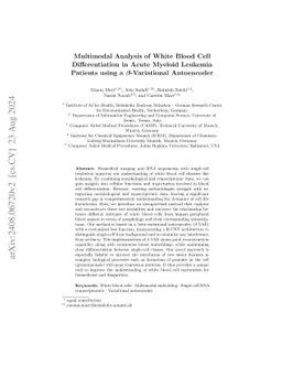 Multimodal Analysis of White Blood Cell Differentiation in Acute Myeloid
  Leukemia Patients using a β-Variational Autoencoder