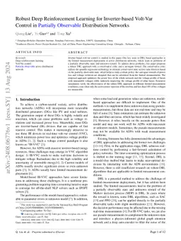 Robust Deep Reinforcement Learning for Inverter-based Volt-Var Control
  in Partially Observable Distribution Networks