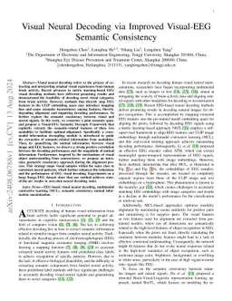 Visual Neural Decoding via Improved Visual-EEG Semantic Consistency