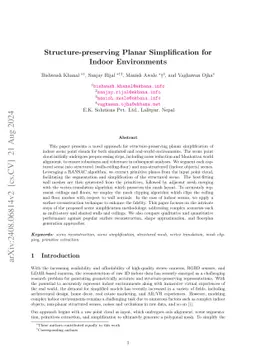 Structure-preserving Planar Simplification for Indoor Environments