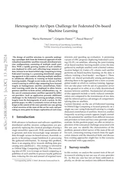 Heterogeneity: An Open Challenge for Federated On-board Machine Learning