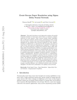 Event-Stream Super Resolution using Sigma-Delta Neural Network