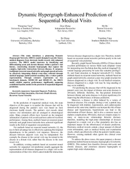 Dynamic Hypergraph-Enhanced Prediction of Sequential Medical Visits