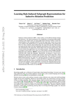Learning Rule-Induced Subgraph Representations for Inductive Relation
  Prediction