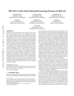 OFL-W3: A One-shot Federated Learning System on Web 3.0