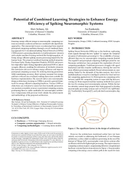 The Potential of Combined Learning Strategies to Enhance Energy
  Efficiency of Spiking Neuromorphic Systems
