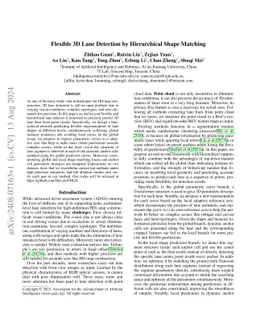 Flexible 3D Lane Detection by Hierarchical Shape MatchingFlexible 3D
  Lane Detection by Hierarchical Shape Matching
