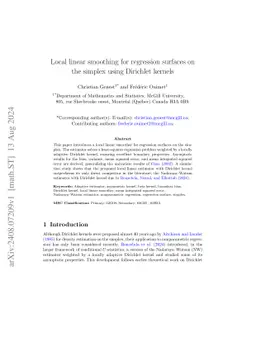 Local linear smoothing for regression surfaces on the simplex using
  Dirichlet kernels