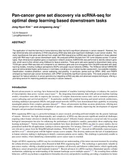 Pan-cancer gene set discovery via scRNA-seq for optimal deep learning
  based downstream tasks