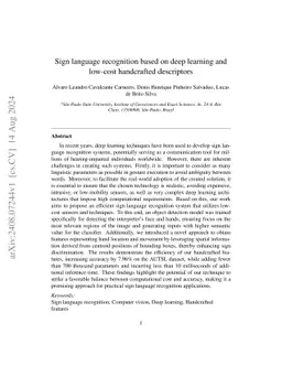 Sign language recognition based on deep learning and low-cost
  handcrafted descriptors