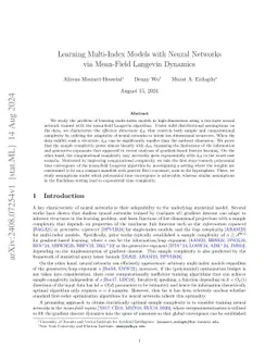 Learning Multi-Index Models with Neural Networks via Mean-Field Langevin Dynamics