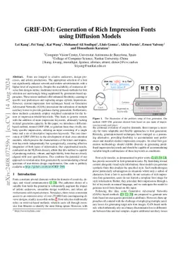 GRIF-DM: Generation of Rich Impression Fonts using Diffusion Models