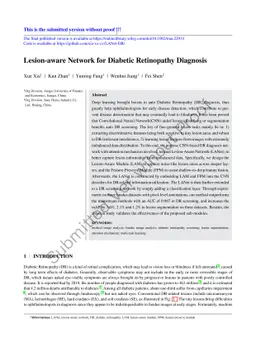 Lesion-aware network for diabetic retinopathy diagnosis