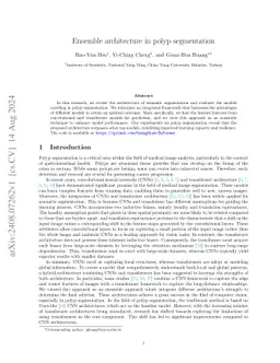 Ensemble architecture in polyp segmentation