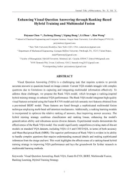 Enhancing Visual Question Answering through Ranking-Based Hybrid
  Training and Multimodal Fusion