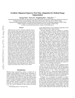 Gradient Alignment Improves Test-Time Adaptation for Medical Image
  Segmentation