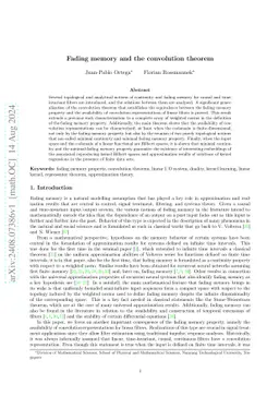 Fading memory and the convolution theorem