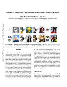 MagicFace: Training-free Universal-Style Human Image Customized
  Synthesis