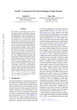 LiveFC: A System for Live Fact-Checking of Audio Streams