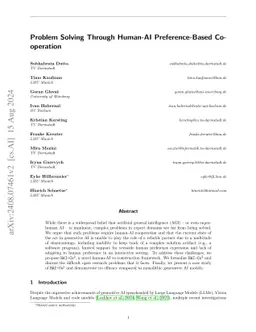 Problem Solving Through Human-AI Preference-Based Cooperation