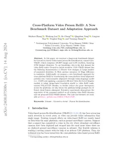 Cross-Platform Video Person ReID: A New Benchmark Dataset and Adaptation
  Approach